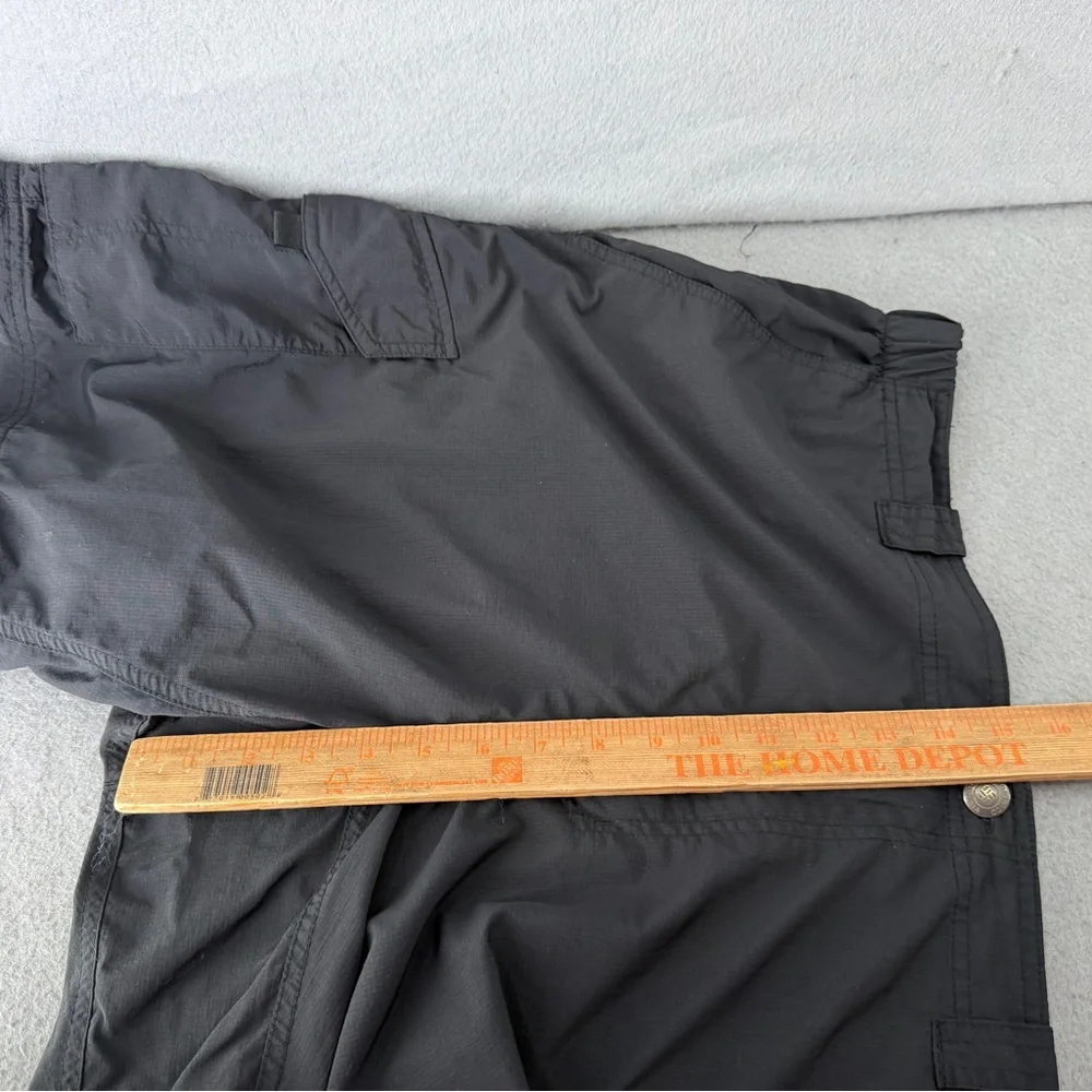 Columbia Cargo Shorts Mens 40 Black‎ Ripstop Omni-Shade Wick UPF 50 Hiking Trail